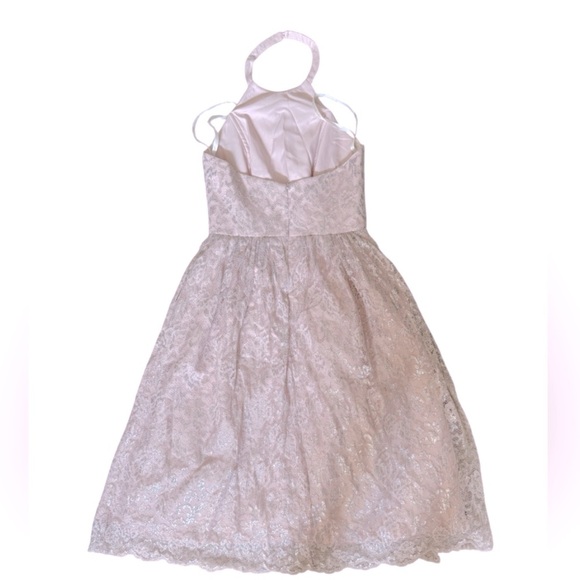 Shoshanna Midnight Algeria Lace Halter Dress Size 6 Blush Pink from Revolve - Picture 6 of 10